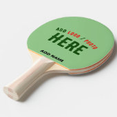 STIJLVOLLE MODERNE AANGEPASTE MUNT GROEN GEVERIFIE TAFELTENNISBATJE (Voorkant Gekanteld)