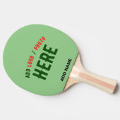 STIJLVOLLE MODERNE AANGEPASTE MUNT GROEN GEVERIFIE TAFELTENNISBATJE (Zijkant)