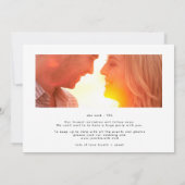 Stijlvolle moderne aangepaste NAMEN | Foto Save The Date (Achterkant)