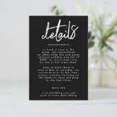 Stijlvolle moderne aangepaste namen Premium Wedden Informatiekaartje (Staand voorkant)