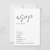 Stijlvolle moderne aangepaste namen Tuxedo Gold We RSVP Kaartje (Voorkant)