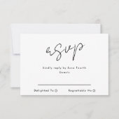 Stijlvolle moderne aangepaste namen Tuxedo Gold We RSVP Kaartje (Voorkant)