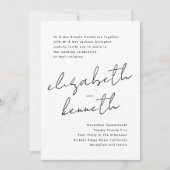 Stijlvolle moderne aangepaste namen Tuxedo White W Kaart (Voorkant)