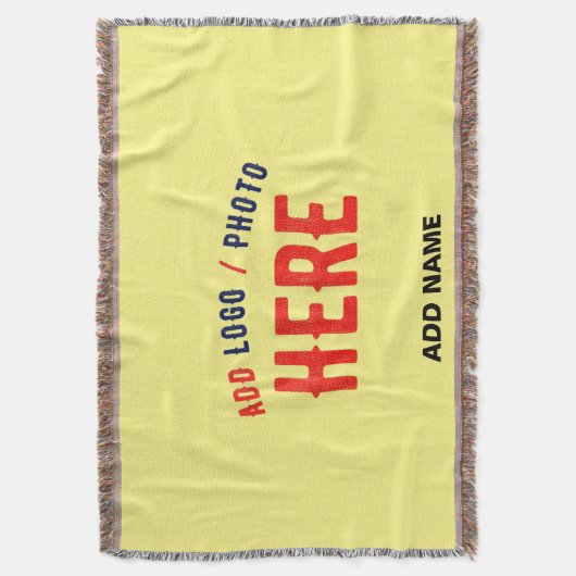 STIJLVOLLE MODERNE AANGEPASTE PASTEL GEEL GEVERIFI DEKEN (Voorkant Verticaal)