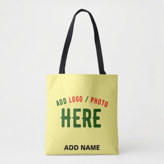 STIJLVOLLE MODERNE AANGEPASTE PASTEL GEEL GEVERIFI TOTE BAG (Voorkant)