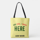 STIJLVOLLE MODERNE AANGEPASTE PASTEL GEEL GEVERIFI TOTE BAG (Achterkant)