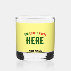 STIJLVOLLE MODERNE AANGEPASTE PASTEL GEEL GEVERIFI WHISKY GLAS