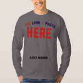 STIJLVOLLE MODERNE AANGEPASTE ROOK GRIJS GEVERIFIE T-SHIRT (Voorkant)