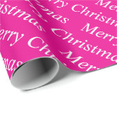 Stijlvolle moderne aangepaste roze kleur vrolijk k cadeaupapier (Rol Hoek)