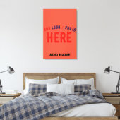 STIJLVOLLE MODERNE AANGEPASTE TOMATENROOD GEVERIFI CANVAS AFDRUK (Insitu (Slaapkamer))