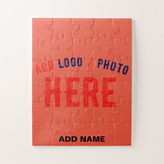 STIJLVOLLE MODERNE AANGEPASTE TOMATENROOD GEVERIFI LEGPUZZEL (Verticaal)