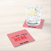 STIJLVOLLE MODERNE AANGEPASTE ZALM ROZE GEVERIFIEE KARTONNEN ONDERZETTERS (Insitu)