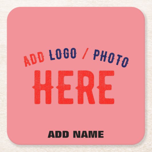 STIJLVOLLE MODERNE AANGEPASTE ZALM ROZE GEVERIFIEE KARTONNEN ONDERZETTERS (Voorkant)