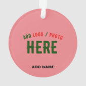 STIJLVOLLE MODERNE AANGEPASTE ZALM ROZE GEVERIFIEE ORNAMENT (achterkant)
