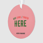 STIJLVOLLE MODERNE AANGEPASTE ZALM ROZE GEVERIFIEE ORNAMENT (voorkant)