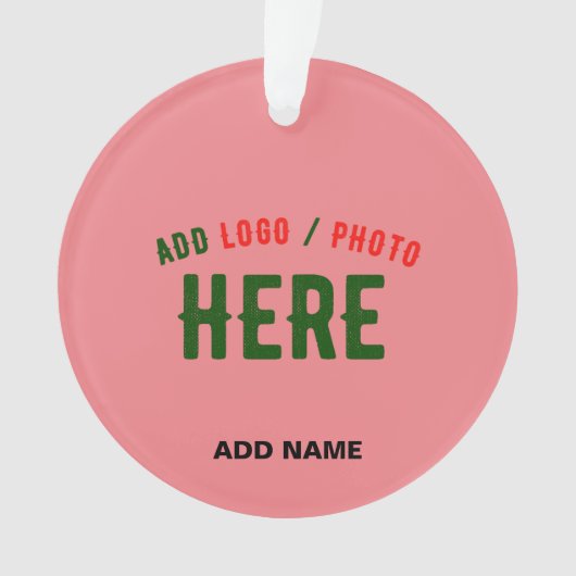 STIJLVOLLE MODERNE AANGEPASTE ZALM ROZE GEVERIFIEE ORNAMENT (voorkant)