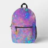 Stijlvolle moderne Abstract gouden vuur Opal naam Bedrukte Rugzak (Voorkant)