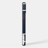 Stijlvolle moderne abstracte geometrische marinebl iPhone hoesje (Rechterkant)