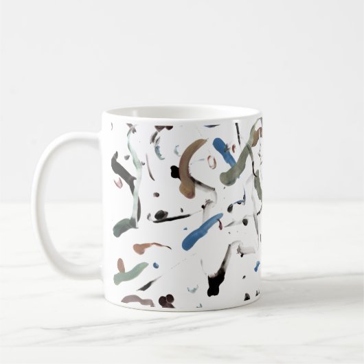 Stijlvolle moderne Abstracte koffie Mok (Links)
