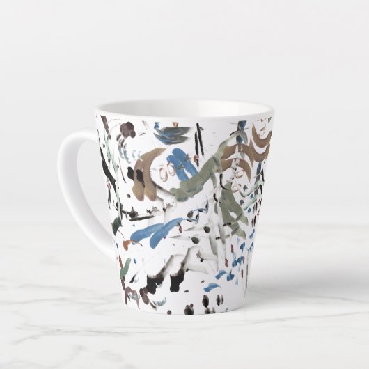 Stijlvolle moderne Abstracte latte Mok (Linkerhoek)