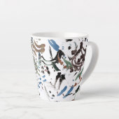 Stijlvolle moderne Abstracte latte Mok (Rechterhoek)