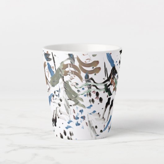 Stijlvolle moderne Abstracte latte Mok (Voorkant)