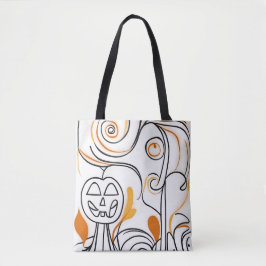 Stijlvolle moderne abstracte lijn kunst chic Hallo Tote Bag