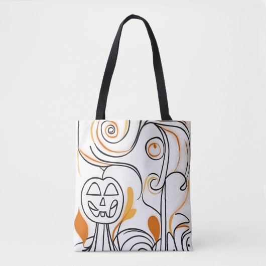 Stijlvolle moderne abstracte lijn kunst chic Hallo Tote Bag (Voorkant)
