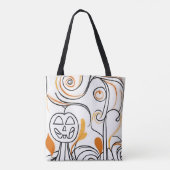 Stijlvolle moderne abstracte lijn kunst chic Hallo Tote Bag (Achterkant)