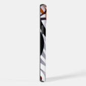 Stijlvolle moderne abstracte roodbruine wervelinge iPhone hoesje (Rechterkant)