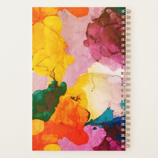 Stijlvolle moderne Abstracte scriptplanner Planner (Achterkant)