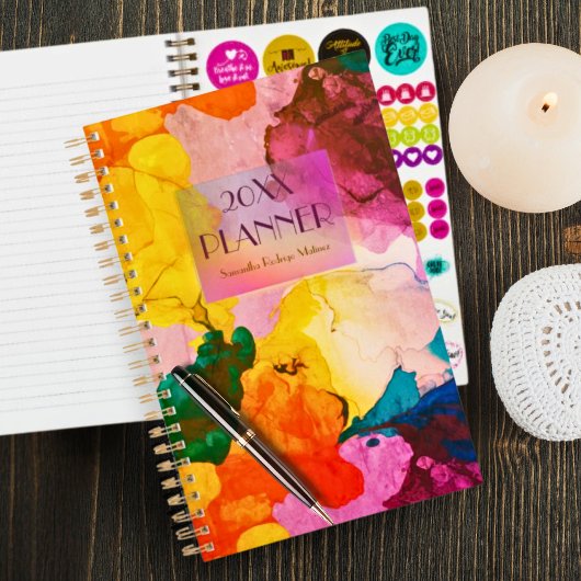 Stijlvolle moderne Abstracte scriptplanner Planner