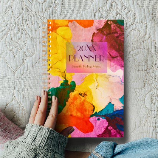 Stijlvolle moderne Abstracte scriptplanner Planner