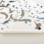 Stijlvolle moderne Abstracte Sherpa-deken Sherpa Deken (3/4)