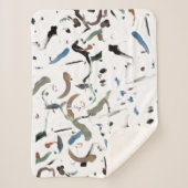 Stijlvolle moderne Abstracte Sherpa-deken Sherpa Deken (Voorkant)