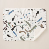 Stijlvolle moderne Abstracte Sherpa-deken Sherpa Deken (Voorkant (horizontaal))