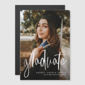 Stijlvolle, moderne afstuderen aankondigingsmagnee (Voorkant / Achterkant)