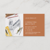 Stijlvolle moderne architectuurconstructie visitekaartje (Voorkant)