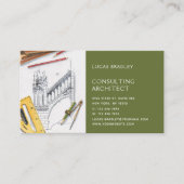 Stijlvolle moderne architectuurconstructie visitekaartje (Voorkant)