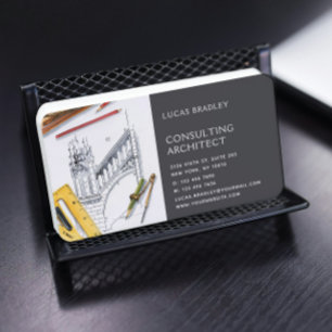 Stijlvolle moderne architectuurconstructie visitekaartje