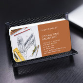 Stijlvolle moderne architectuurconstructie visitekaartje