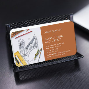 Stijlvolle moderne architectuurconstructie visitekaartje