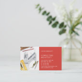 Stijlvolle moderne architectuurconstructie visitekaartje (Staand voorkant)