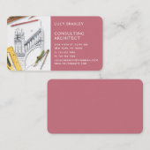 Stijlvolle moderne architectuurconstructie visitekaartje (Voorkant / Achterkant)