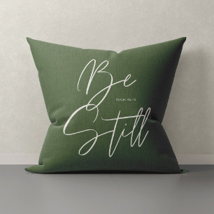 Stijlvolle moderne Be Still Text Psalm Custom Colo Kussen