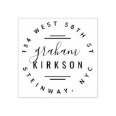 Stijlvolle moderne belettering persoonlijk retour  rubberstempel (Afrduk)