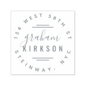 Stijlvolle moderne belettering persoonlijk retour   zelfinktende stempel (Design)