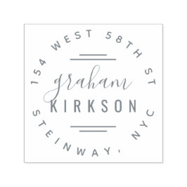 Stijlvolle moderne belettering persoonlijk retour   zelfinktende stempel