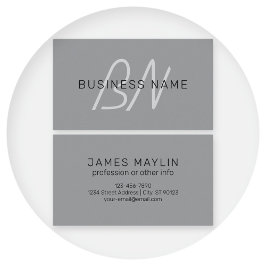 Stijlvolle moderne bewerkbare naam | Zwart en donk Visitekaartje