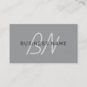 Stijlvolle moderne bewerkbare naam | Zwart en donk Visitekaartje (Voorkant)